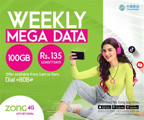 zong night internet package 100gb|Zong Weekly Mega Data Offer .
